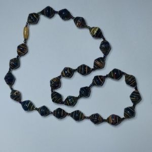 Recycled Paper beaded necklace